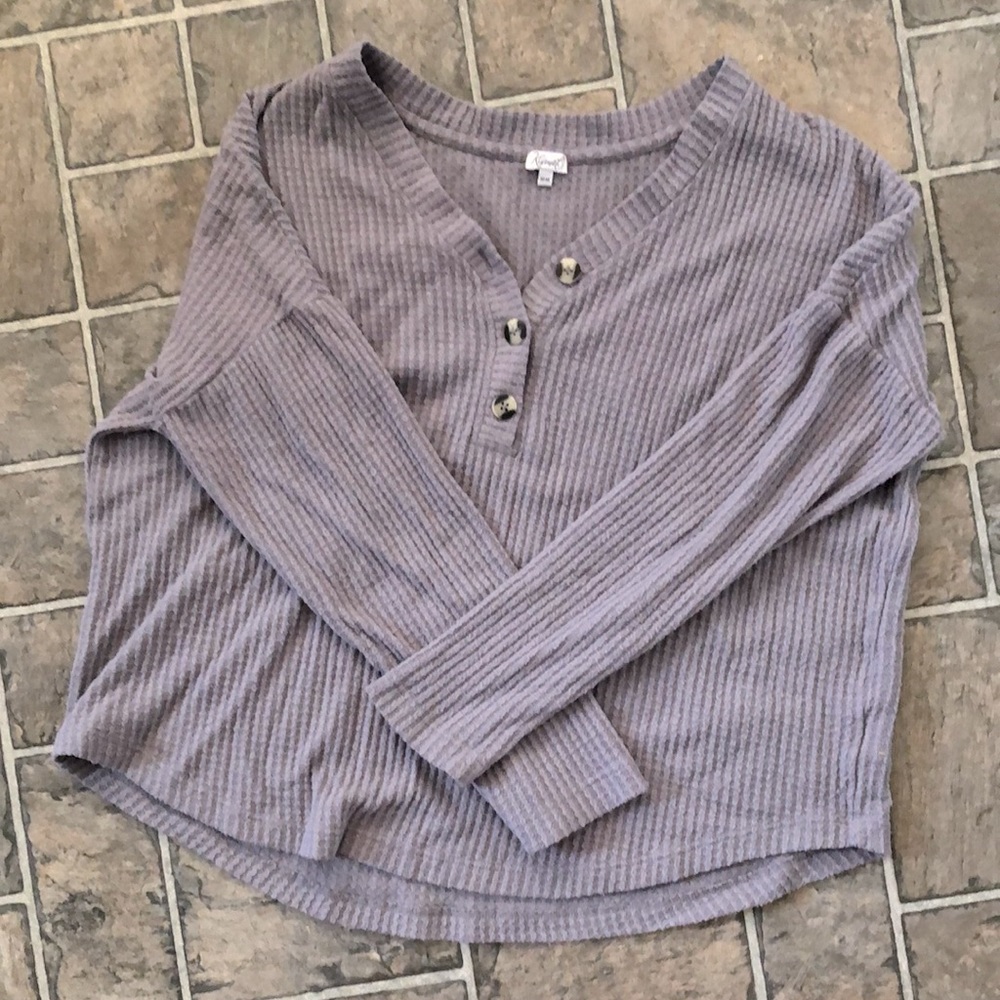 Waffle Knit Buttoned Shirt